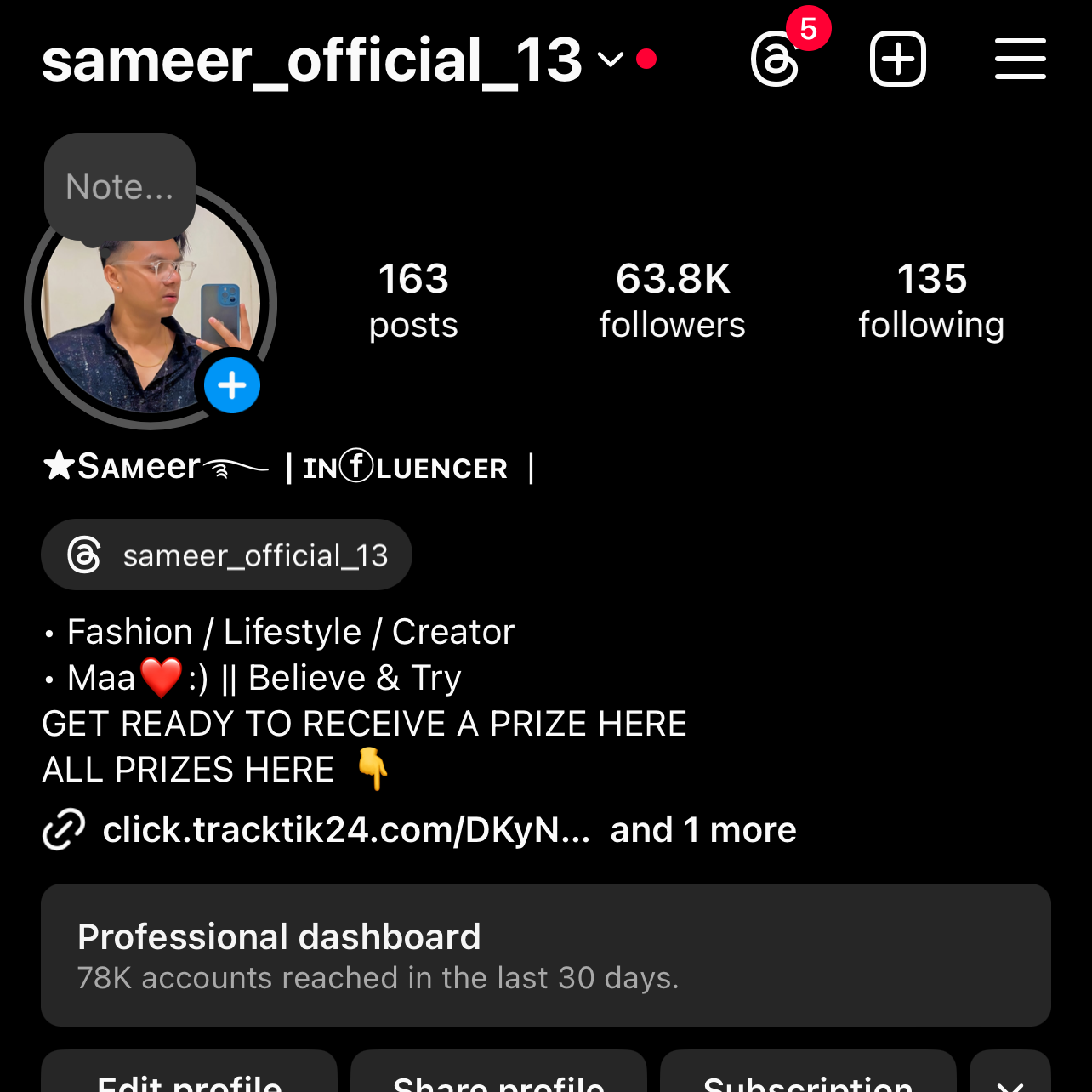 Sameer Sam cover image on socialveins portfolio